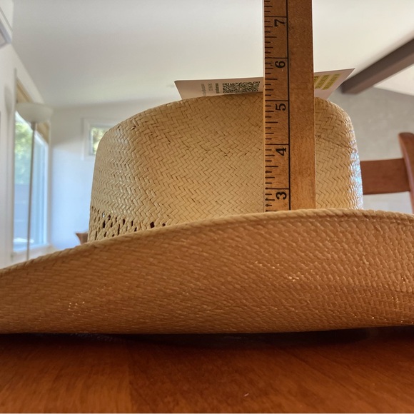 Vintage Stetson Roadrunner Bryantcote Straw Cowboy Hat Size 7 1/8 - Picture 11 of 11